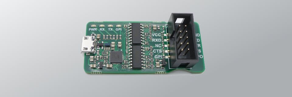 The muArt UART adapter board